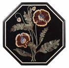 18" Marble Sofa Corner Table Inlay Semi Precious Stones Home garden Decor