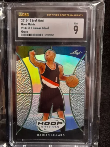 2012 Damian Lillard Rookie #d 57/99 Leaf Matrix Green RC Parallel CSG/CGC 9 🔥SP