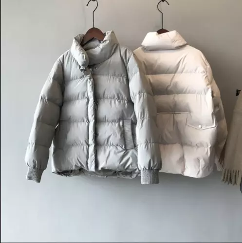 Women's Korean Fashion Stand Collar Padded Loose Winter Puff Jacket Outwear F