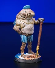 Kuo Toa DnD TTRPG Miniature 75 mm scale D&D Sea monster fighter NPC Fish folk