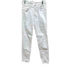 ANTHROPOLOGIE Pilcro and the Letterpress High Rise Skinny Jeans White Size 27