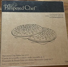 Pampered Chef Microwave Chip Maker 1241 (set of 2 in box), NIB