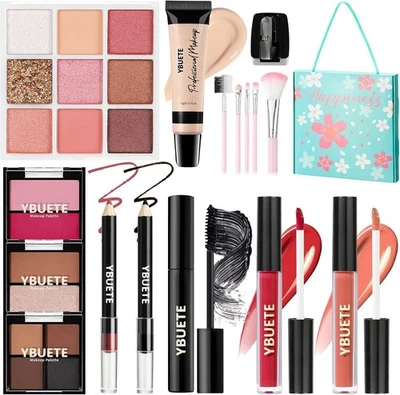 YBUETE Makeup Kit for Teens Girls Women, Travel Makeup Kit,Portable Makeup Present Set