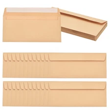 24 Pack Brown #10 Business Envelopes, Letter Size Envelopes