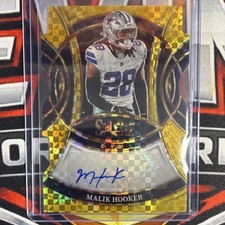Panini 2025 Select Signatures Malik Hooker Prizm Gold Die Cut Auto /10  #SP-MHR