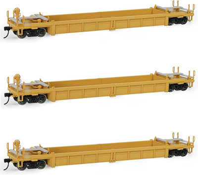 Evemodel C8749 HO Scale 40Ft Well Car 1:87 Concave Bottom 40' Flat Car Wagon (3P