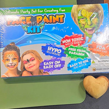Desire Deluxe Face Paint Kit for Kids, Non-Toxic Water Based, Multicolor