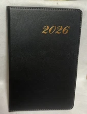 Daily Planner 2026 Faux Leather 12 Month Color Option