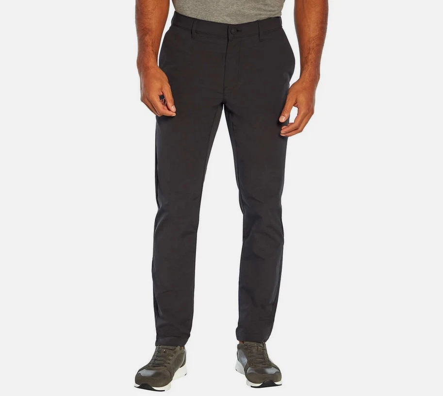 Banana Republic Mens Slim Fit Flat Front Pants - Black 38x29