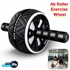 Pro Ab Roller Wheel Abdominal Trainer Core Strength Fitness Exercise Cruncher UK