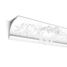 Outwater 10"Face x 78-3/4"Long, Primed White Polyurethane Foam Crown Moulding