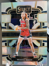 2024 Panini Select WNBA Shakira Austin Silver Prizm #17 Washington Mystics