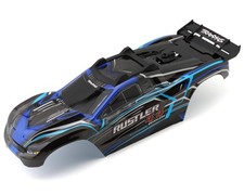 Traxxas Rustler  4x4 Pre-Painted Clipless Body w/Wing  Roof Skid Blue 