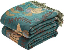 Bohemian style blanket, 100 cotton super soft blanket, quilted blanket