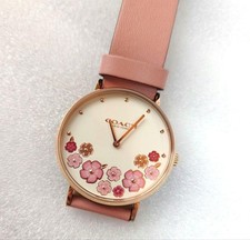 Ottimo orologio COACH quarzo Perry motivo floreale oro rosa