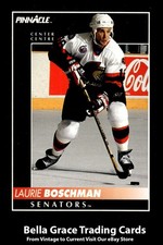 1992-93 Score Pinnacle Canadian Laurie Boschman #375 Ottawa Senators