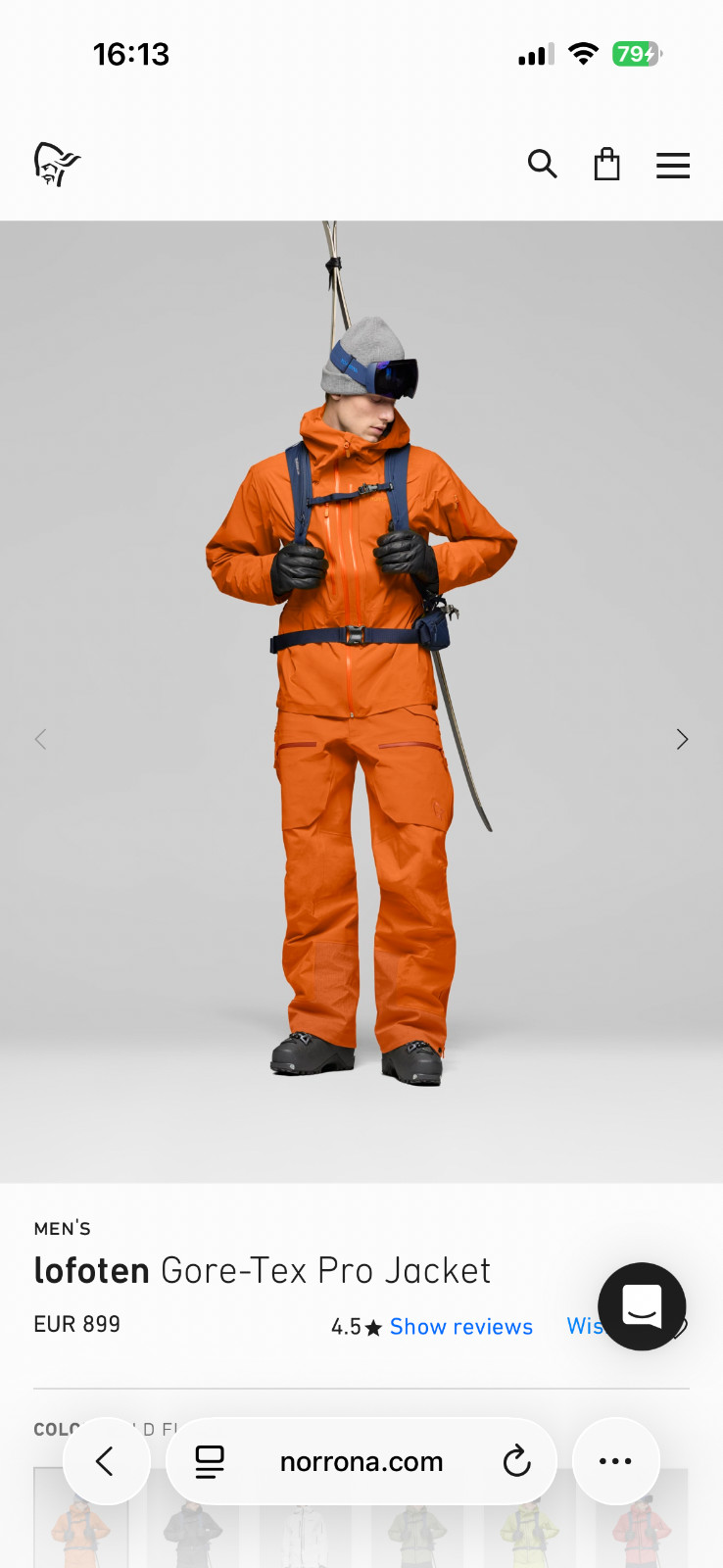RRP $1050 Norrona Lofoten Gore-tex Pro Shell Ski Snowboard Outdoor Jacket L Size