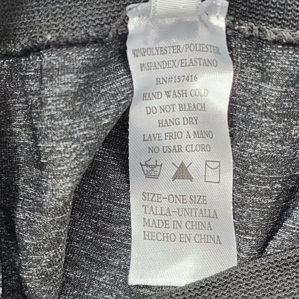 Nuevo Mixto Leggings Mujer Talla Única OS Gris Negro Zig Zag Sin Costuras Cintura Alta Tobillo Foto 4 de 4