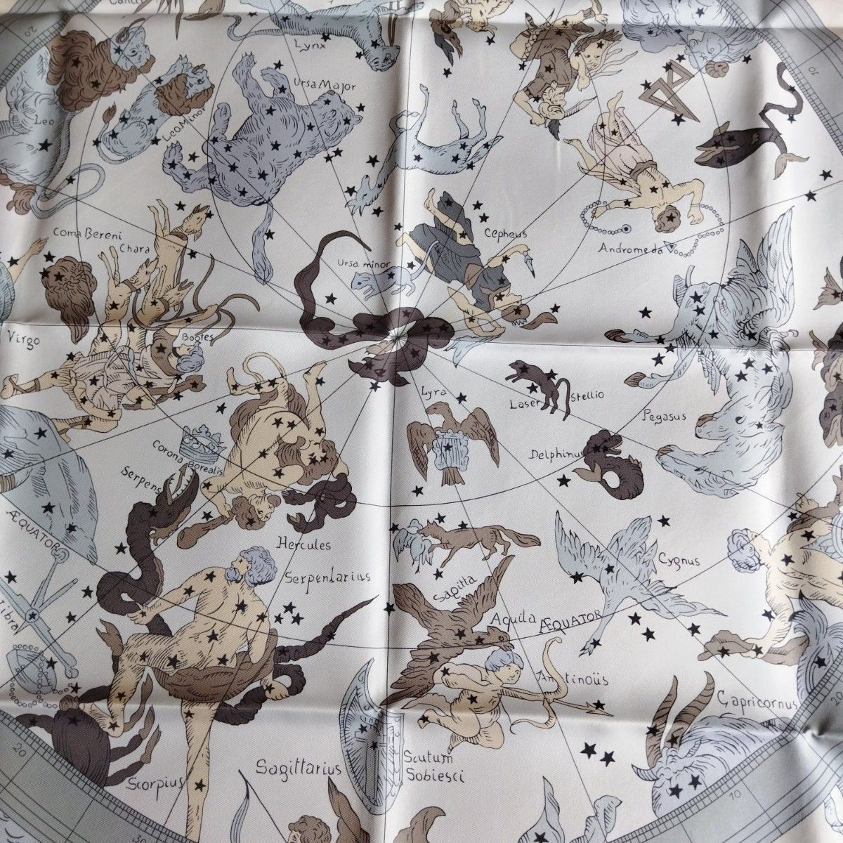 Constellation Pattern Silk Scarf Carre 90 HERMES - image 1