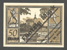 Germany - Auma 50 Mark on 50 Pfennig 19.10.1922; AU+; M-180.2; Church & River