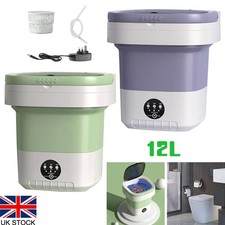 Portable Washing Machine, 12L Upgraded Mini Washing Machine With Spin Basket UK