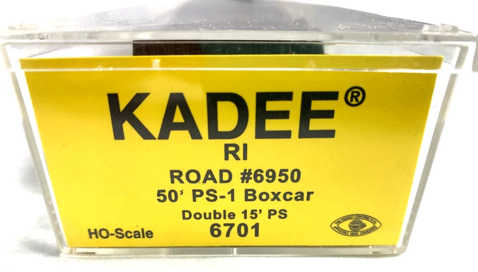 Kadee ho Rock Island Road series#6950 50' PS-1 Boxcar double 15' 6701 sealed box - Image 2 of 4