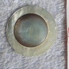 6 Vtg/Antq Mother of Pearl Buttons 1 1/8" Smoky Gray Ringed Dome Center Shank — photo 8