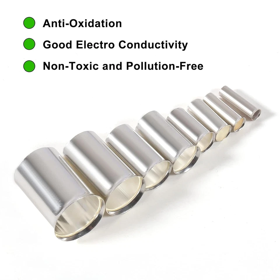 Wire Ferrules Kits Silver Plated Copper Crimp Terminal Connector 8 Sizes AWG (1/ - Image 4 of 4