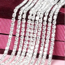 Honbay 10 Yard Crystal Rhinestone Close Chain Trim Sewing Craft