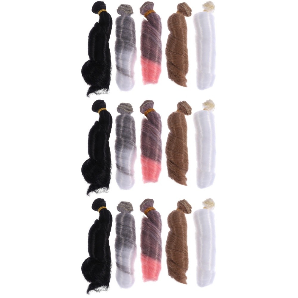3 PCS Hochtemperatur-Drahthaaranordnung Baby Bjd Puppe Perücken Puppenmenschen