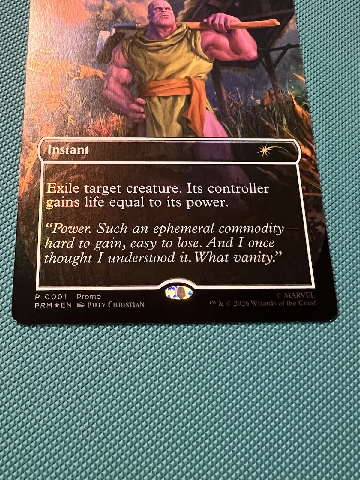 Magic the Gathering PSA Magazine Promo Swords to Plowshares Thanos view 3