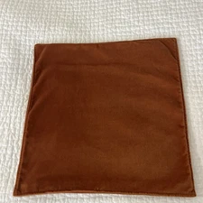 Crate & Barrel set 2 Velvet Throw Pillow Covers Orange  Cinnamon 20”