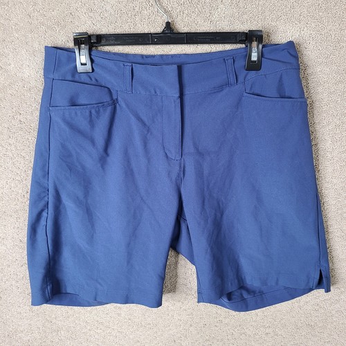 Adidas Shorts Womens 10 Blue Golf Chino Polyester Stretch Athletic Casual