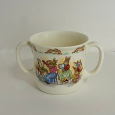 Royal Doulton BUNNYKINS Fine Bone China Two Handled Mug Milk Juice Bunny Bunnies