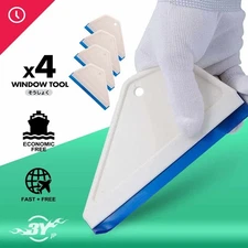 Auto Window Tint Tool (4PCS) Side Swiper Wiper Squeegee Rubber Edge Scraper Kit