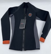 Dive Sail XS 3mm Neoprene Wetsuit Jacket Black/Orange Surf Top