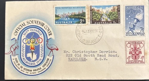 Australia FDC 1956 XV1th Olympiad Melbourne