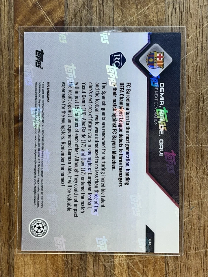 2021-22 Topps Now UCL /11174 Yusuf Demir Alex Balde Gavi #018 Rookie RC - Image 2 of 2