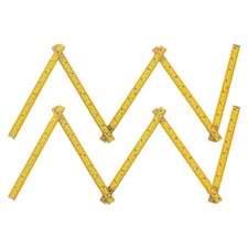 2 Pcs Wooden Folding Ruler Double Sided Metric Measure for Carpentry Projects