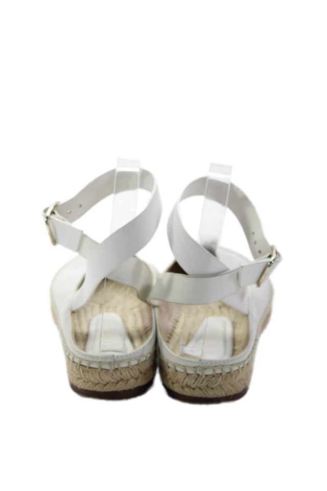 Sandalias planas alpargata punta redonda blancas Stuart Weitzman para mujer talla 7 Foto 3 de 4