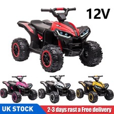 12V Electric Quad Bike for Kids with Remote Control, Lights for Ages 3-8 Years