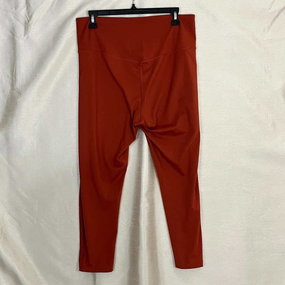 Girlfriend Collective Women's XL Orange High Rise Leggings 7/8 Length Athleisure - Image 3 of 4