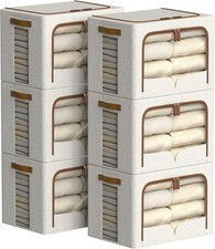 6 Pack Clothes Storage Bins Foldable Storage Bins Clothes Fabric Storage Box