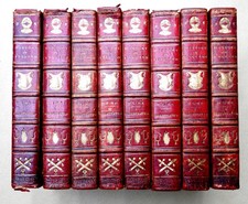 THE HISTORY OF ENGLAND. 1820 COMPLETE 8 VOL SET, STUNNING BINDING, ILLUSTRATED