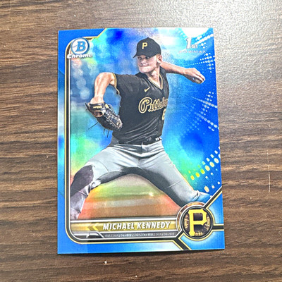Topps 2022 Bowman Draft Chrome Michael Kennedy BDC-176 Blue Refractor /150