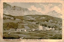 Antique South Tyrol Postcard St. Leonhard Abt...