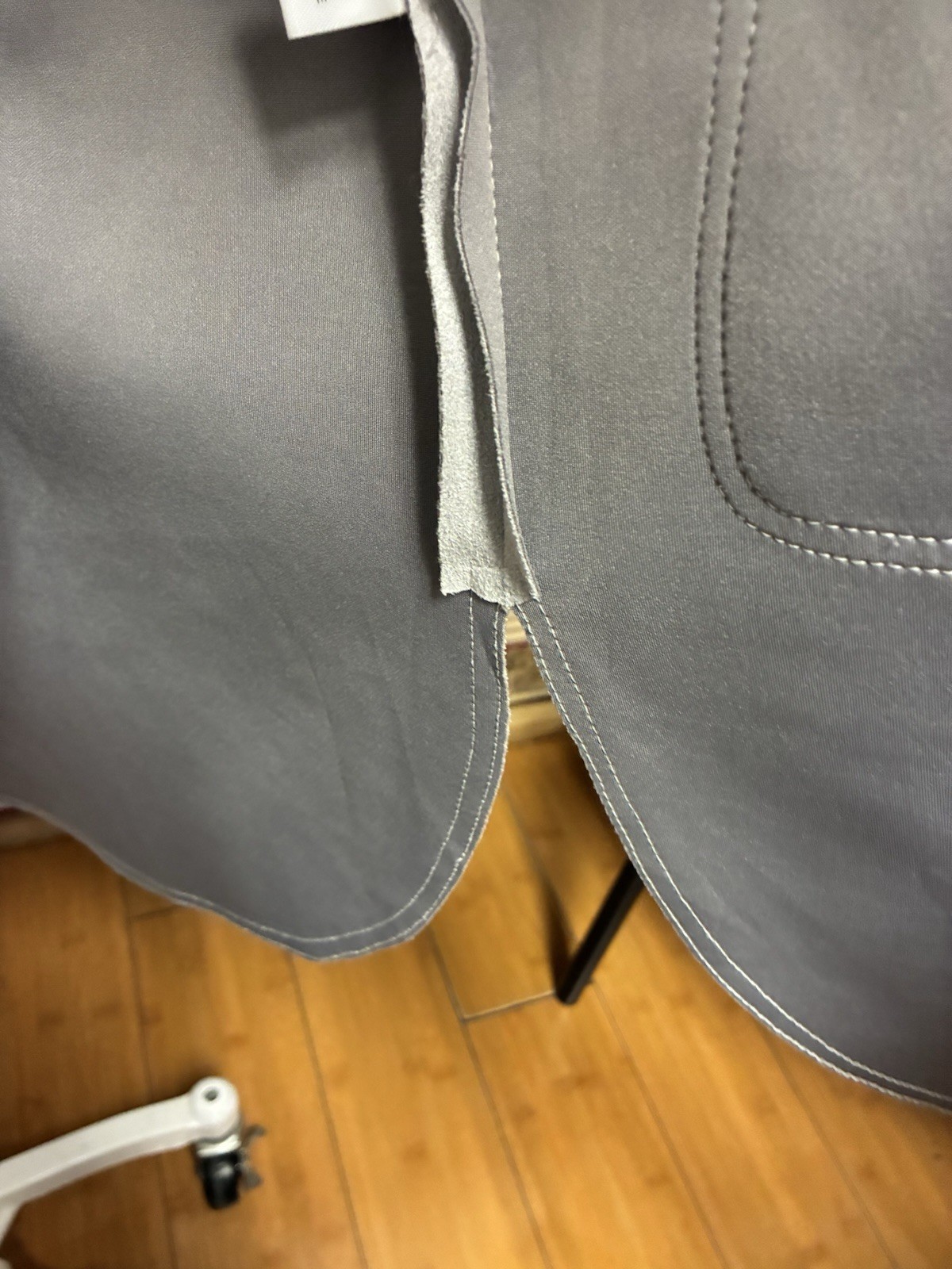 Grey Open Front Button Down Lightweight Jacket - image 4