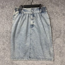 Vintage 80s 90s Gitano Denim Skirt 10 Acid Wash Mom Core Grunge Indie Sleaze