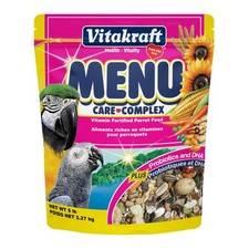 Vitakraft Menu Premium Parrot Food - Vitamin-Fortified - Macaw, Amazon,