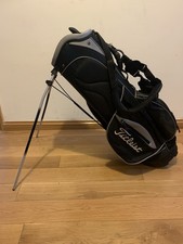 Titleist Golf Stand Carry Bag Black/Grey 4-Way Divider Double Strap & Stand Legs